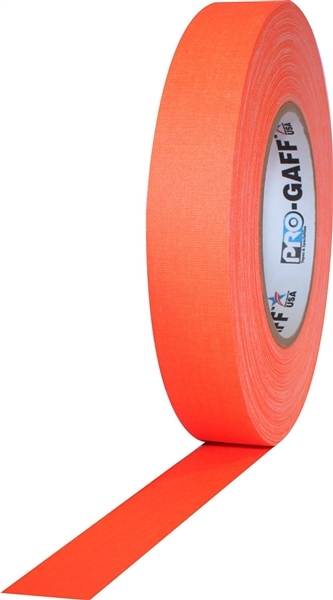 PRO GAFF® - FL Orange Fluorescent Gaffer Tape - 1 inch x 25 yards (24mm x 22.8m)