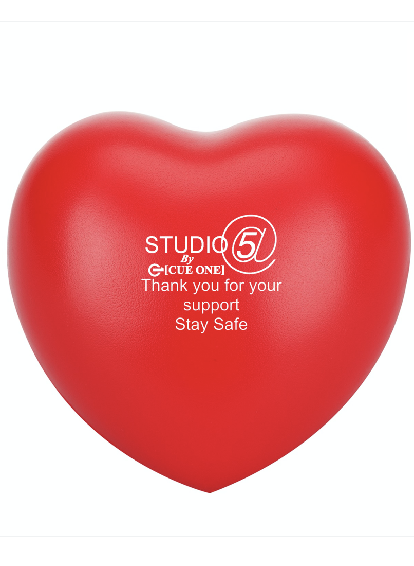 Cue One/ Studio@5 Bullet™ Heart shaped stress reliever