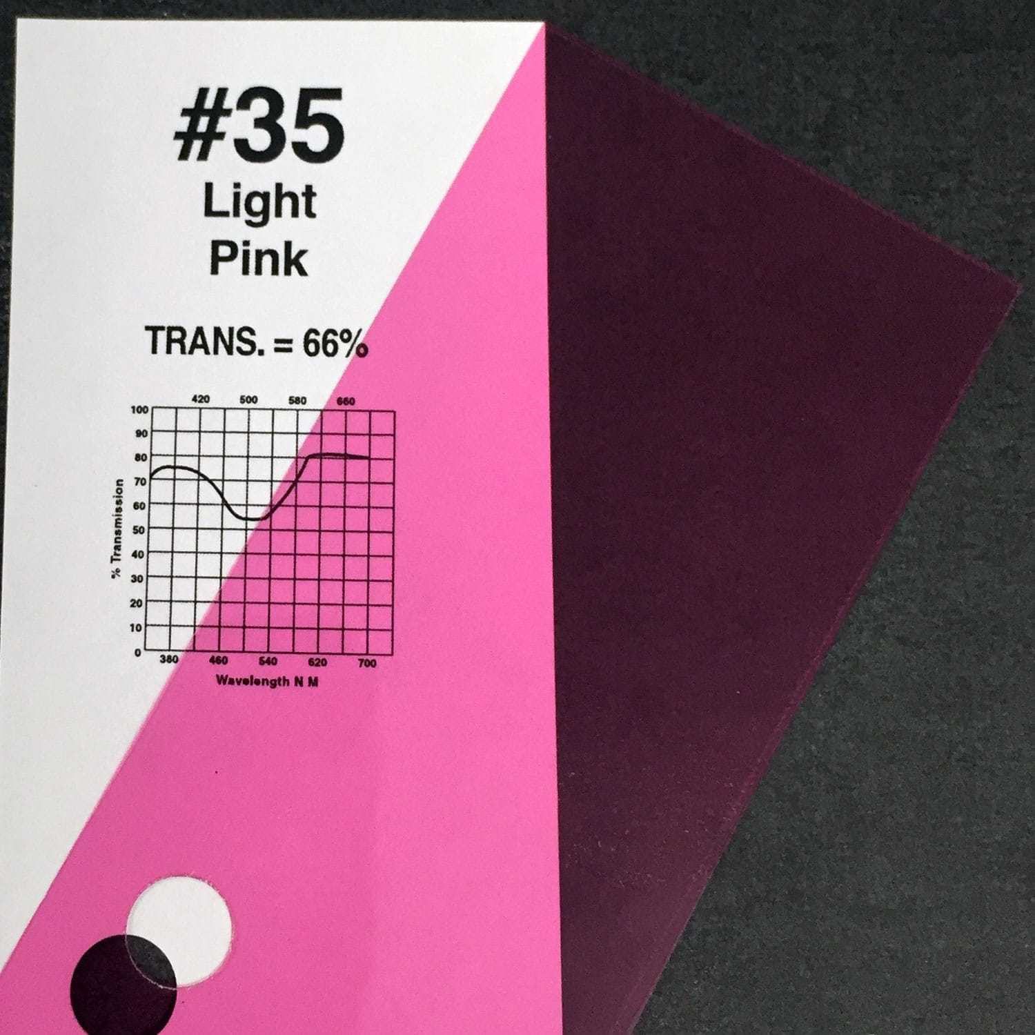 Rosco #35 Sheet Light Pink